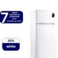 SAR 500,  205 Liters Double Door Refrigerator, 7.4 Cubic Feet, Defrost Refrigerator, White Color, En