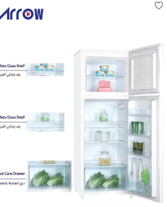 Dammam, Electronics, SAR 500,  205 Liters Double Door Refrigerator, 7.4 Cubic Feet, Defrost Refrigerator, White Color, En