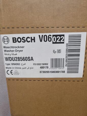Khobar, Household Items, SAR 3250,  Bosch V06 Washing Machine With Drier- Barnd New. Box Not Opened.