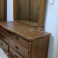 SAR 350,  Wooden Bedroom Set Bed Wardrobe Dressing Table