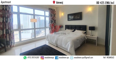 Manama, Apartments, Flats, Houses & Villas, BHD 425/month,  Furnished,  2 BR,  130 Sq. Meter,  Fully Furnished 2 Bedroom Apartment, Amwaj - BD 425 Incl WSAM063