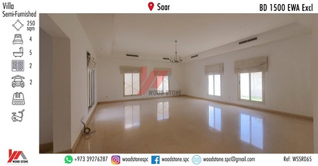Saar, Villas, BHD 1500,  350 Sq. Meter,  Semi-furnished 4 Bedroom Villa, Saar - BD 1500 Excl WSSR065