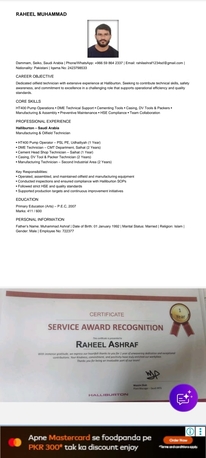 Dammam, Job Seekers, I Am Employee Of Oil And Gas Of Machinical Sumler