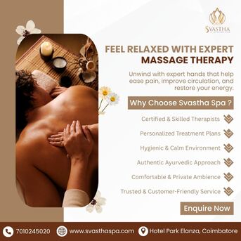 Coimbatore, Health, Feel Relaxed With Expert Massage Therapy
