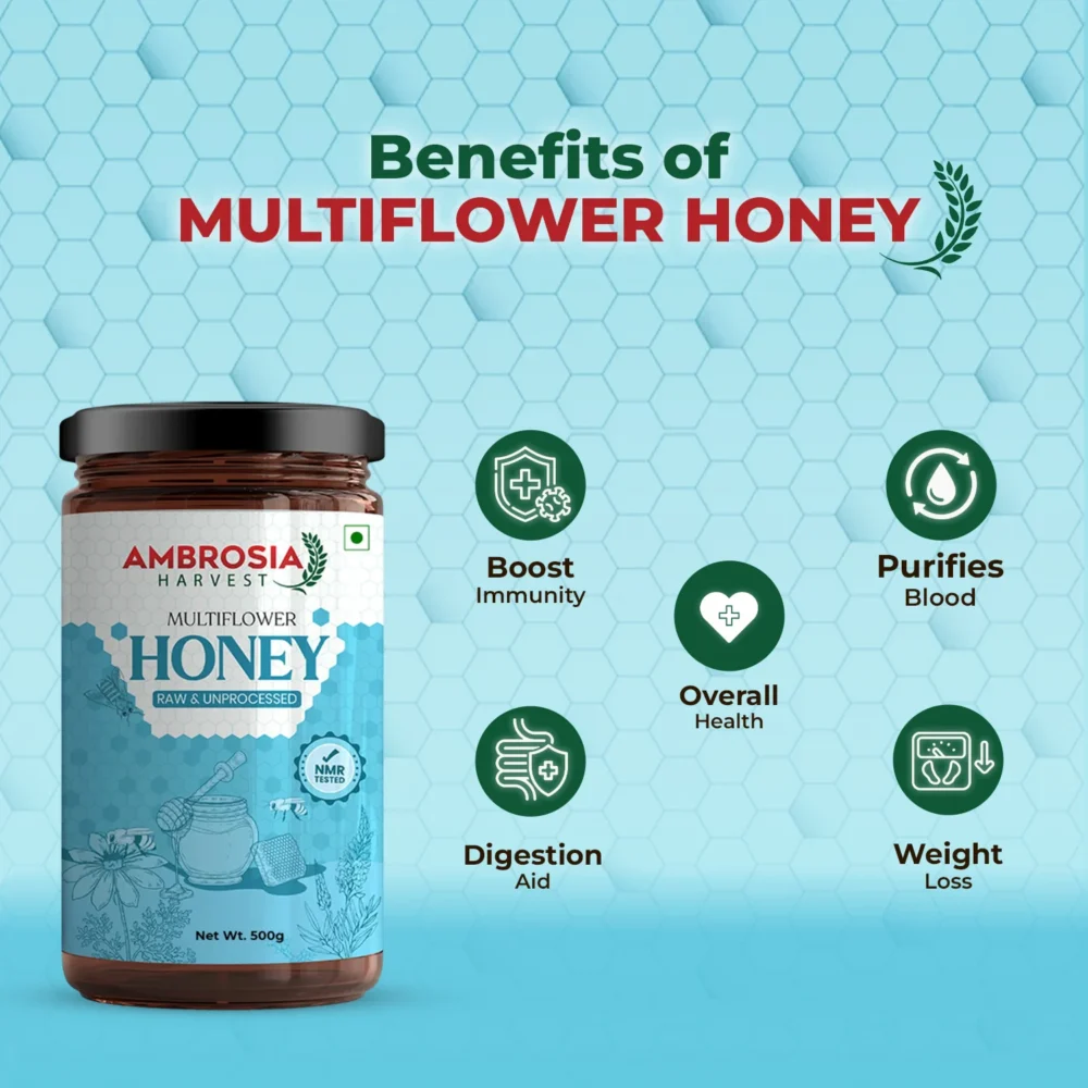 Noida, Food, INR 280,  Pure Multifloral Honey 500gm | Raw, Unprocessed & Natural