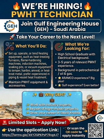 Dammam, Jobs, PWHT Technician