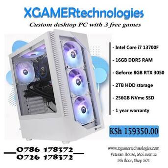Nairobi, Computers, KES 159350,  Tailor Made Core I7 PC With RTX 3050 8GB Graphics