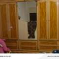 BHD 18, 6 Door Cupboard In Good Condition Only A Bit Of Mirror Broken
