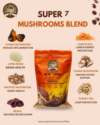 Austin, Food, USD 28,  Spark 7 Mushroom Coffee &ndash; Elevate Your Daily Energy Naturally