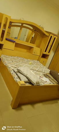 Ad Diriyah, Furniture, SAR 800,  Selling Complete Bedroom Furniture Set In Good Condition: ✅ Bed Frame ✅ Almirah (wardrobe)