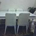 SAR 1700,  Dinning Table Marble With Six Chairs / Sofa L-shape Light Navy Blue