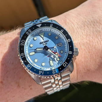 Riyadh, Watches, SAR 1300,  Seiko 5 Sports GMT Ice Blue Limited Edition