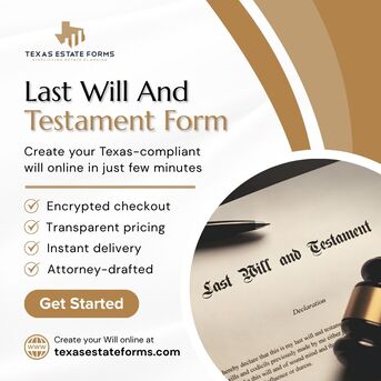 New York, Legal, Last Will And Testament Form Texas