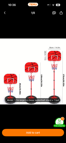 Manama, Toys & Games, BHD 6,  Basketball Hoop With Stand