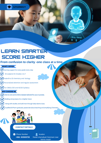 Al Rakah Al Shamaliyah, Job Seekers, A Tutoring Ad Offering One-on-one And Online Classes For Grades 1&ndash;10, Focusing On All Subj