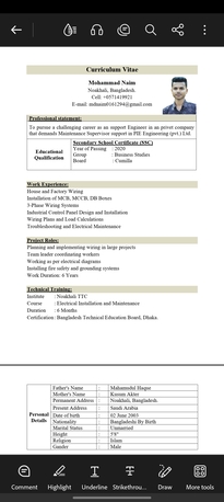 Al Malaz, Job Seekers, Electrician