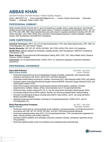 Riyadh, Job Seekers, Qc Qa Chemist, Analyst, Laboratory Chemist