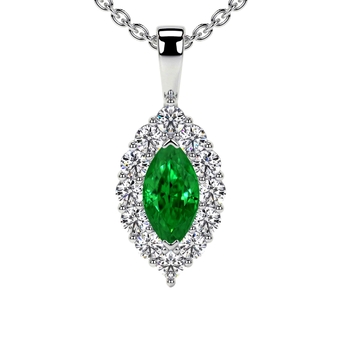 New York, Jewelry, USD 2486,  Elegant Emerald Pendant For Timeless Beauty