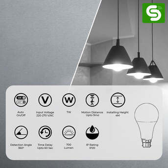 Noida, Electronics, Motion Sensor Bulb For Balcony, Corridor, Staircase & Parking | Esysense India