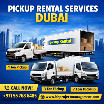 Dubai, Labor/Moving, Pickup Rental Services Dubai | 1 Ton, 3 Ton & 7 Ton Pickup Trucks