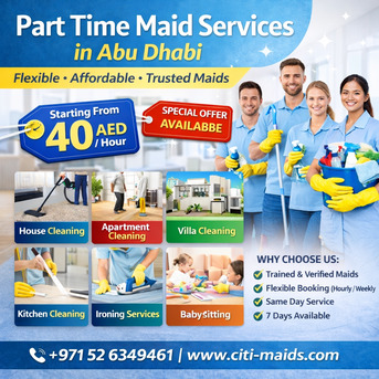 Abu Dhabi, Cleaning, Maid Services Abu Dhabi | Part-Time & Full-Time Maids At Affordable Rates