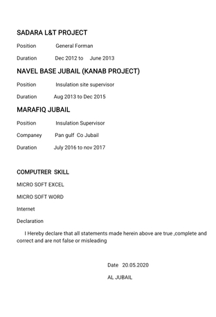 Jubail, Job Seekers, Insulation Supervisor