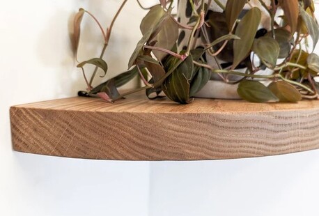 New York, Furniture, Round Corner Shelf Revolution Thick Oak Triumph