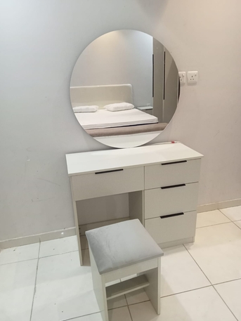 Jeddah, Furniture, SAR 1,  WOODEN WARDROBE AND WOODEN DRESSING TABLE AVAILABLE TABBY AND TAMARA AVAILABLE