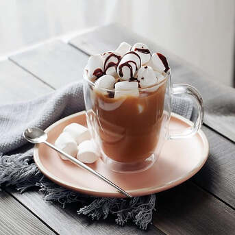 Mumbai, Household Items, Double Wall Glass Mug - Heat Resistant & Modern Drinkware