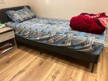 Riyadh, Furniture, SAR 600,  IKEA Single Bed (SLATTUM) With Mattress