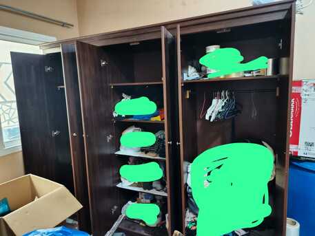 Dammam, Furniture, SAR 600,  Urgent Sale - 6 Door Cupboard, Table, Chair