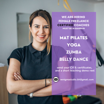Budaiya, Jobs, Hiring Freelance Certified Coaches (Yoga, Pilates, Zumba, Belly Dance)