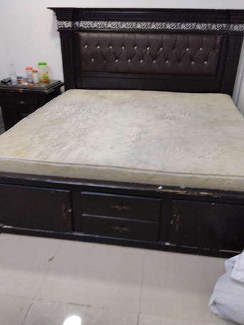 Jubail, Furniture, SAR 500,  Double Bed 200x200 Bed With Mattress For Sell