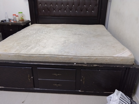 Jubail, Furniture, SAR 500,  Double Bed 200x200 Bed With Mattress For Sell