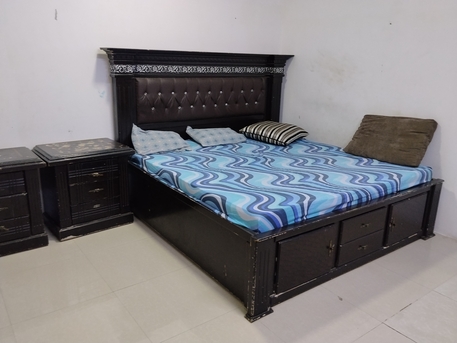 Jubail, Furniture, SAR 350,  Urgent Sale Double Bed 200x200 Bed With Mattress For Sell