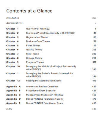 Lahore, Lessons Offered, Prince2 Study Guide