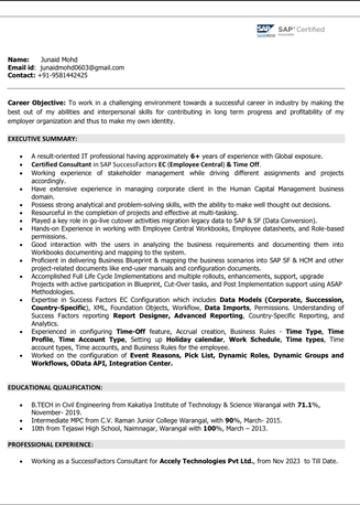 Riyadh, Job Seekers, Sap Successfactors Consultant