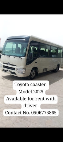 Jubail, Pick Up & Drop Off, Toyota Coaster 2025 Available For Rent