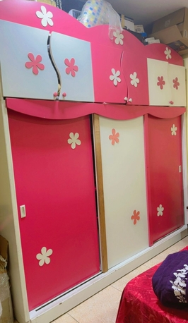 Al Jubail Al Balad, Furniture, SAR 400,  *???? URGENT SALE &ndash; LEAVING JUBAIL ????*   *Girls Pink Flower Bedroom Set &ndash;  SAR. 400 Only