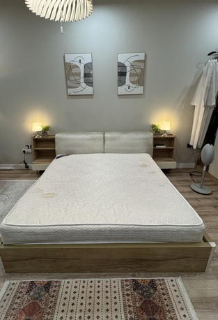 Al Yarmouk, Furniture, SAR 1400,  BED SET AND MATTRESS FOR SALE