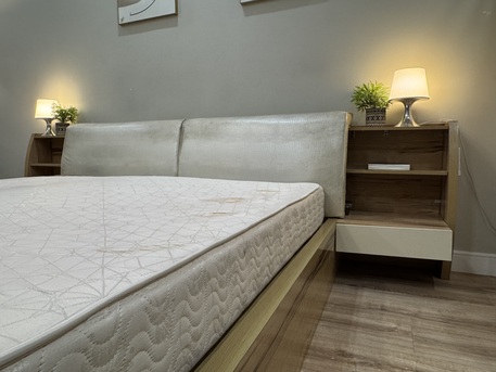 Al Yarmouk, Furniture, SAR 1400,  BED SET AND MATTRESS FOR SALE