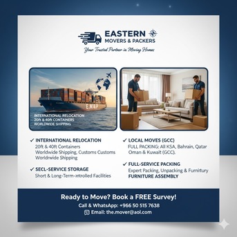 Dammam, Logistics, CONTAINERS 20 & 40 FT For HOME MOVING REMOVALS►DOOR TO DOOR WORLDWIDE CARGO► 0505157638.."