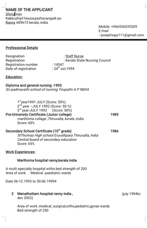 Jubail, Job Seekers, Nurse