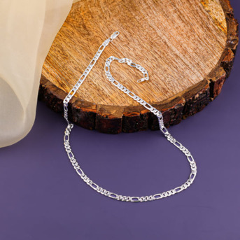 Bhubaneswar, Jewelry, INR 8479,  Sterling Silver Chain | Elegant Interlocking Link Necklace Online At Sterluv!
