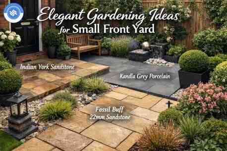 London, Farm & Garden, Elegant Gardening Ideas For Small Front Yard With East Yorkshire Stone