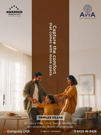 Hyderabad, Apartments, Flats, Houses & Villas, 3 BR,  Solar Powered Villas Near Pudur