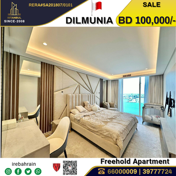 Galali, Real Estate For Sale, BHD 100000,  2 BR,  Luxurious Freehold Apartment In Dilmunia Canal View