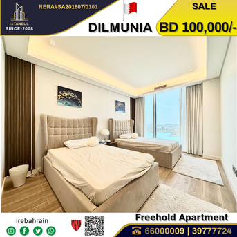 Galali, Real Estate For Sale, BHD 100000,  2 BR,  Luxurious Freehold Apartment In Dilmunia Canal View