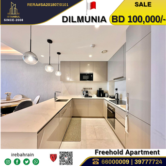 Galali, Real Estate For Sale, BHD 100000,  2 BR,  Luxurious Freehold Apartment In Dilmunia Canal View