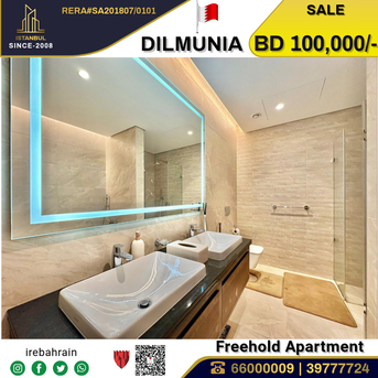 Galali, Real Estate For Sale, BHD 100000,  2 BR,  Luxurious Freehold Apartment In Dilmunia Canal View